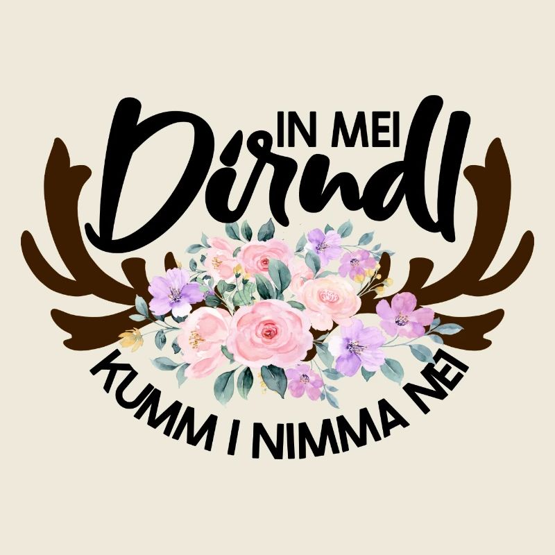 Blumenmuster mit Hirschgeweih