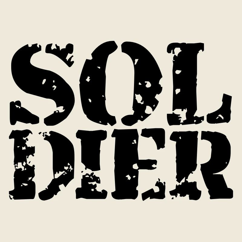 Timbre Soldat Logo Guerre Général Combattant de la Liberté