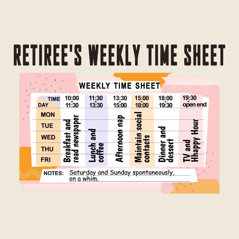 Daily Retiree Routine, Relaxed Retirement Schedule