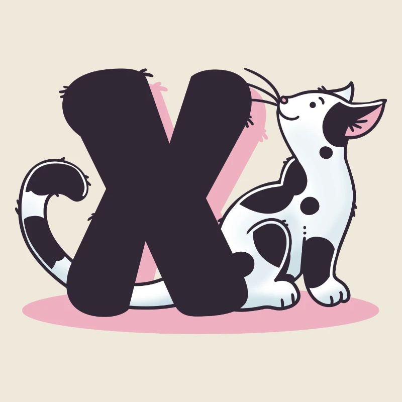 Katze Buchstabe X