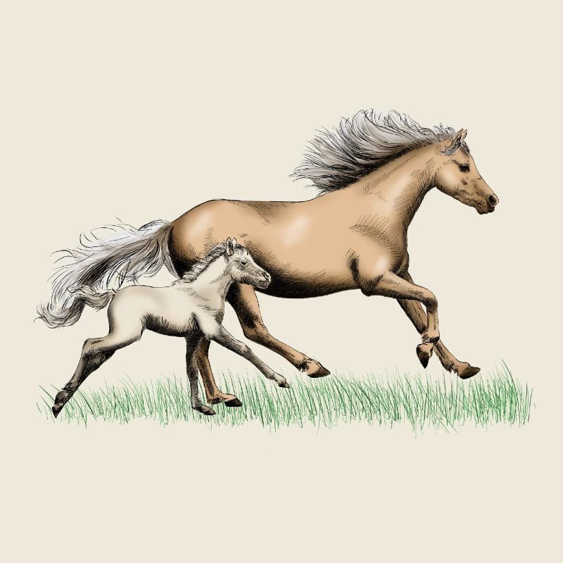 Mare with foal