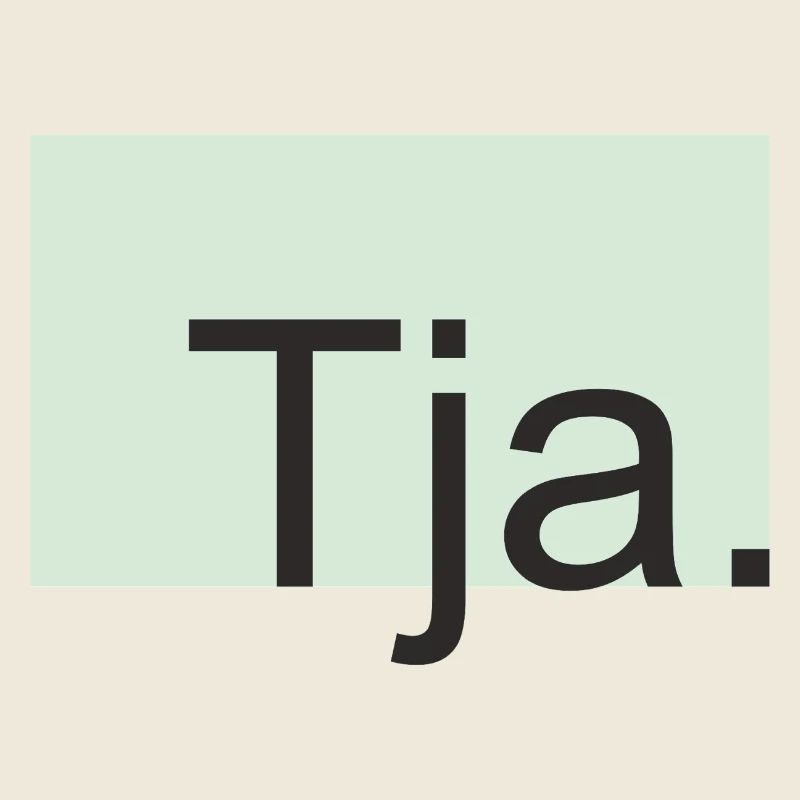 Tja Typografie in Mint