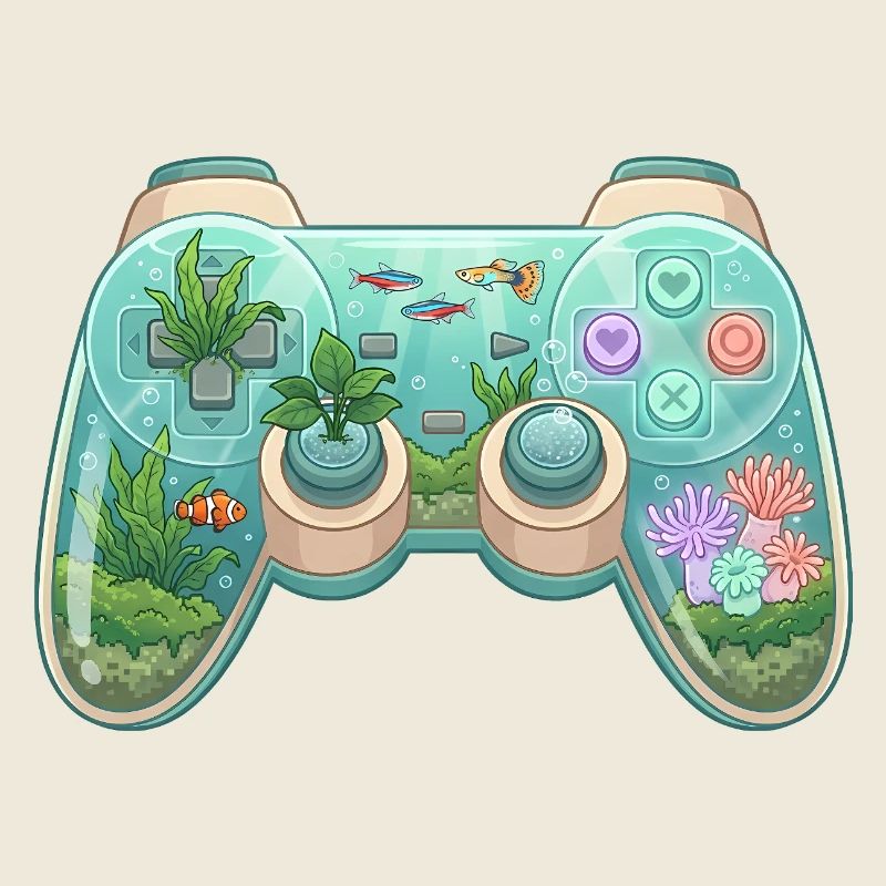Ocean Controller – Süßer Gaming-Aufkleber