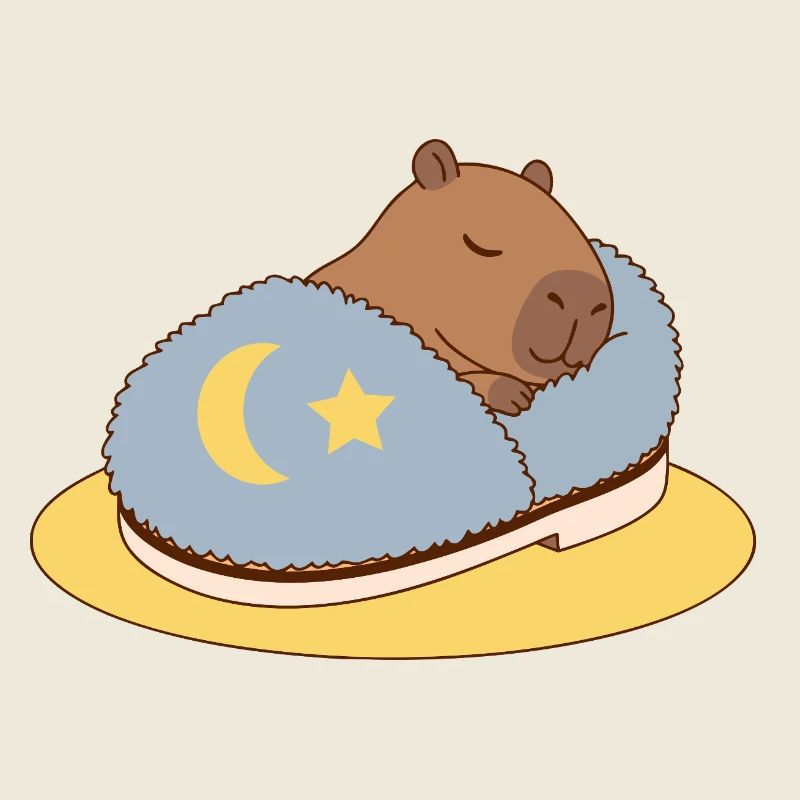 Schläfrige Capybara im gemütlichen Schlaf