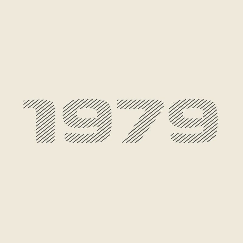 Né en 1979 Retro Stripe Design d’anniversaire moderne