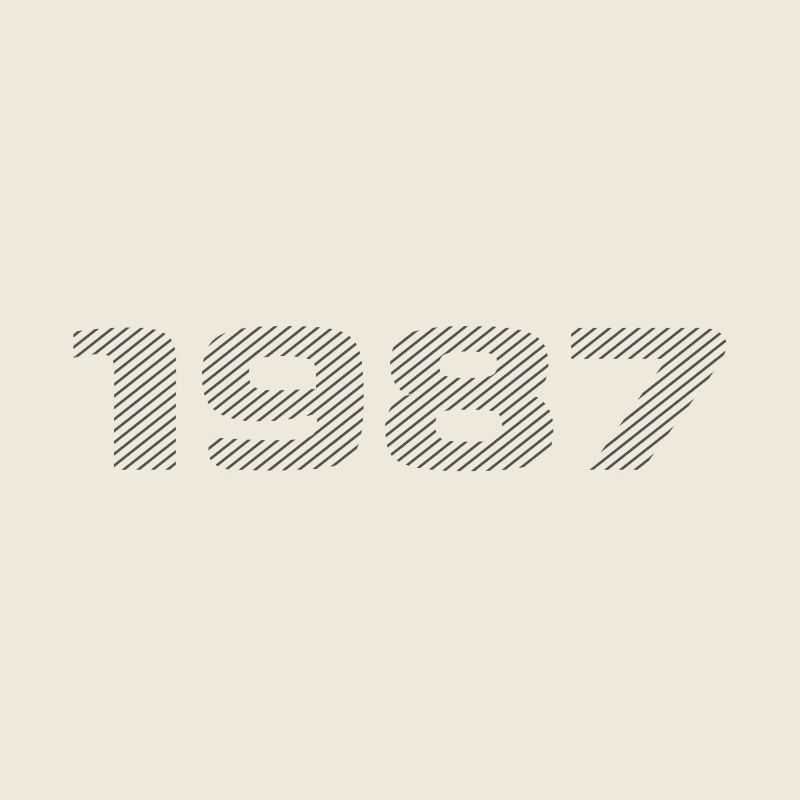 Geboren 1987 Retro Stripe Modernes Geburtstagsdesign