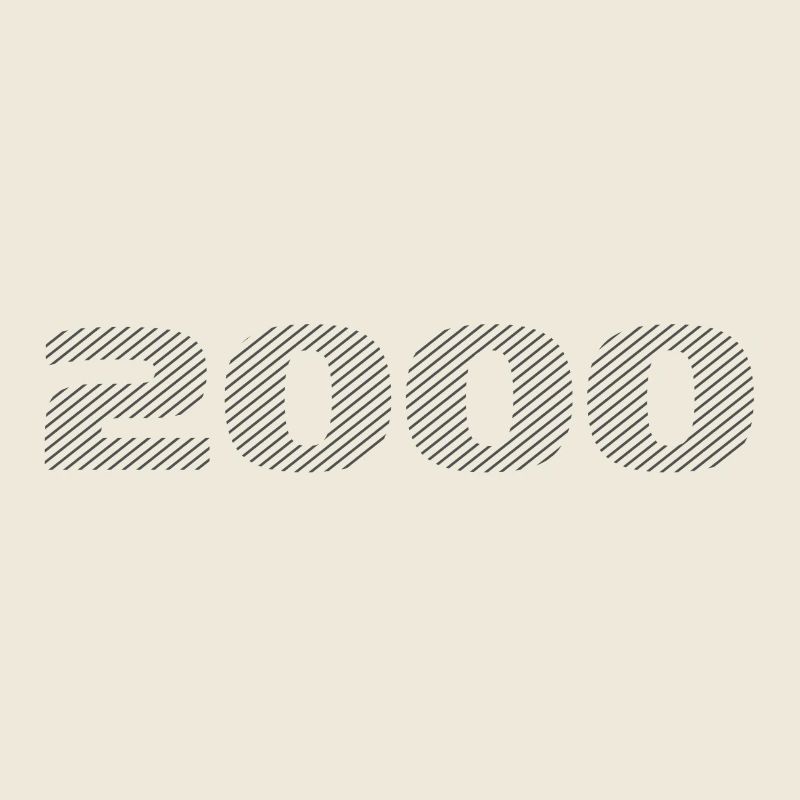 Né en 2000 Retro Stripe Design d’anniversaire moderne