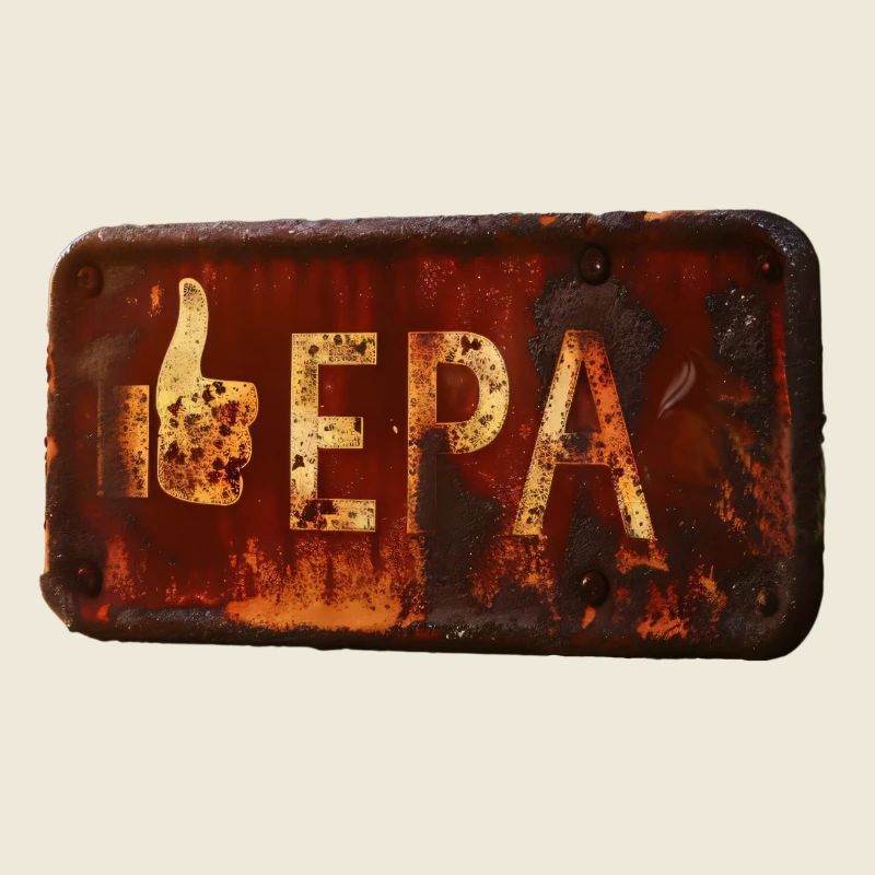 Rostiges LIKE EPA-Schild mit Retro-Feeling