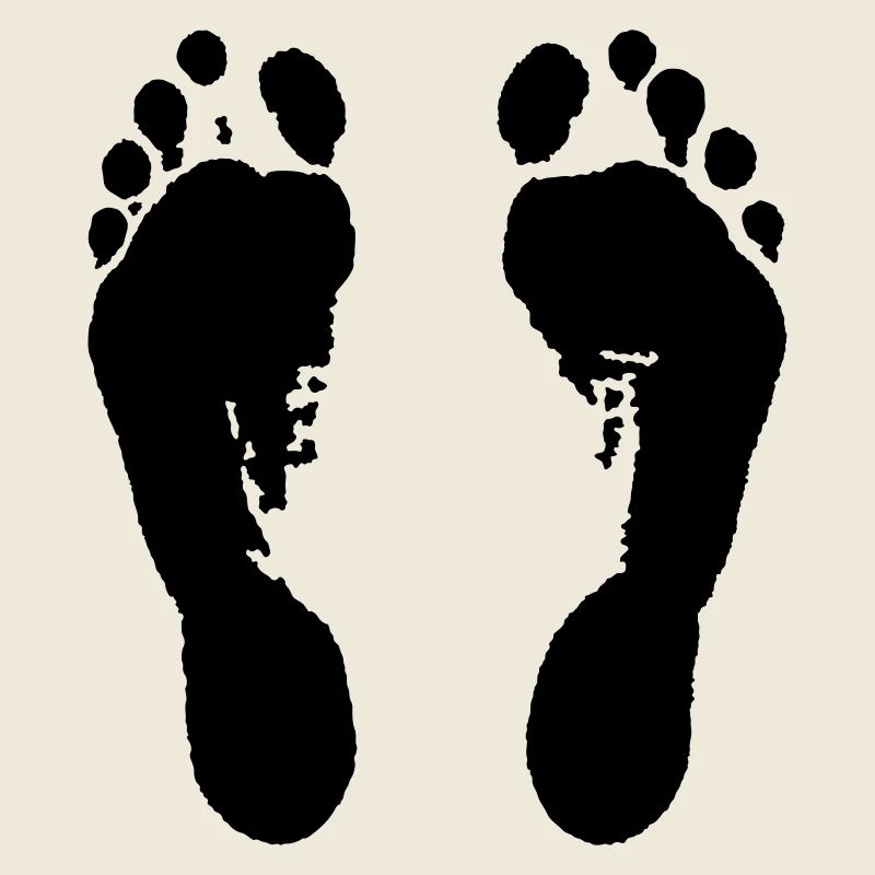 Fußabdrücke (barfuß) / Footprints (barefoot) /