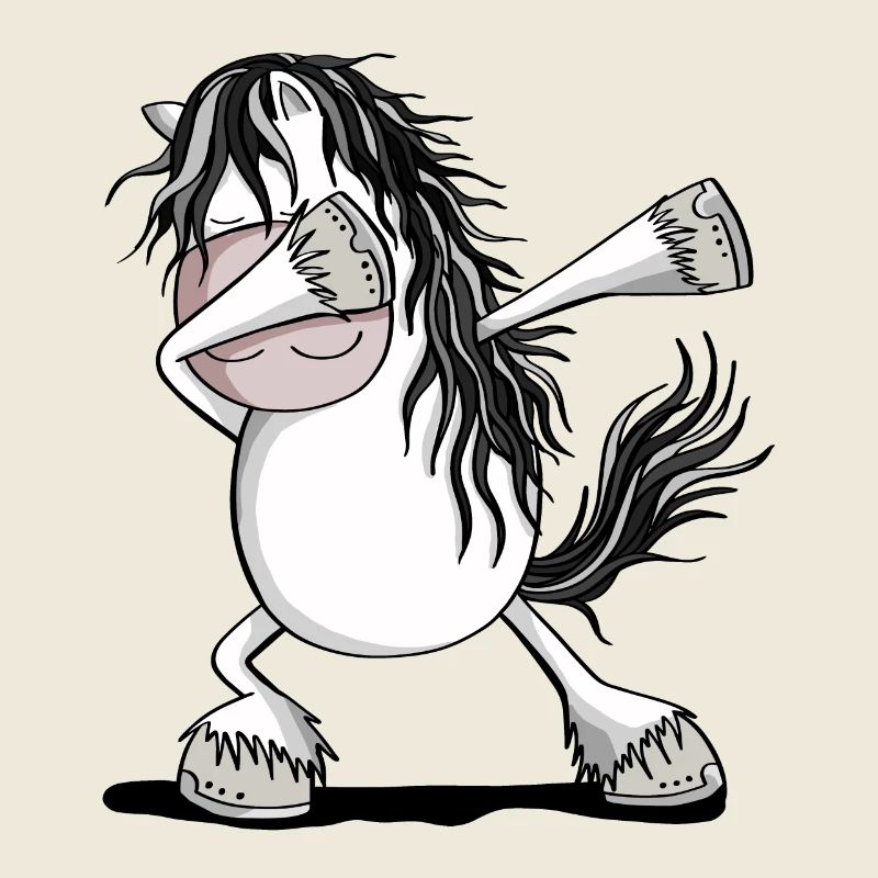 Cooles Dab Dance Schimmel Pferd Fun Dabbing Pony