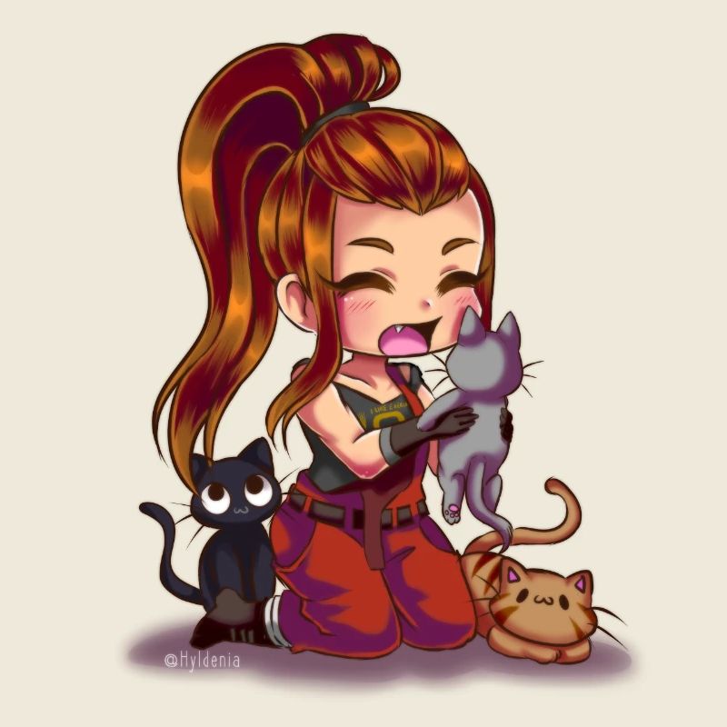 Brigitte und Katzen