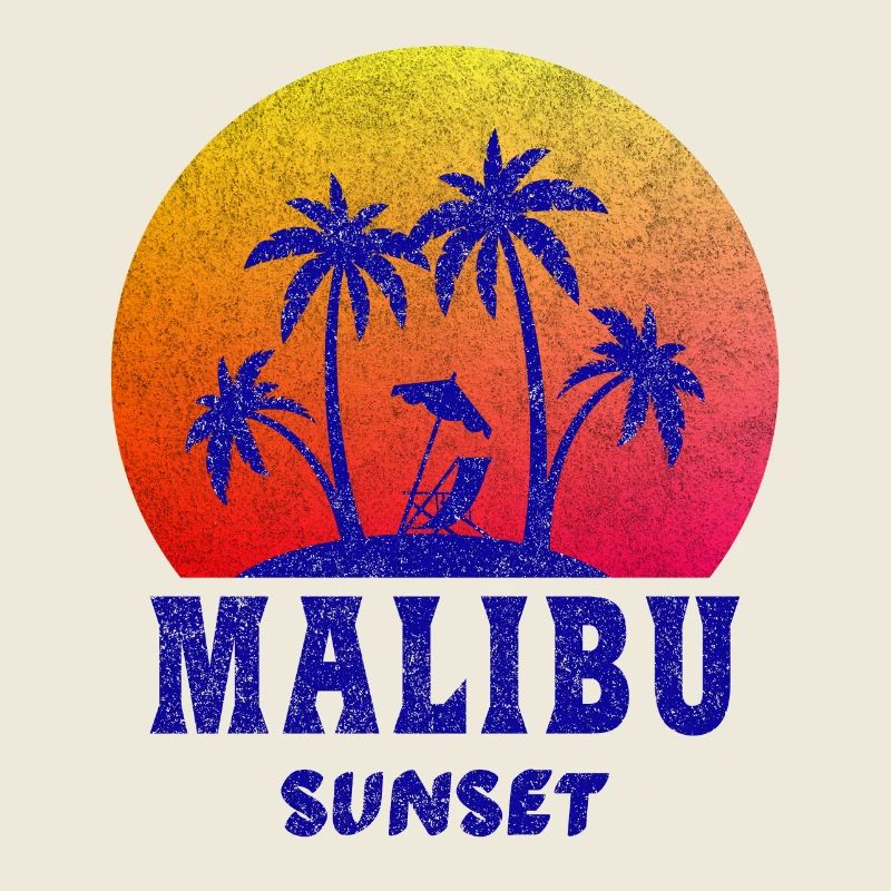 Malibu Sunset / California / Gift / Retro