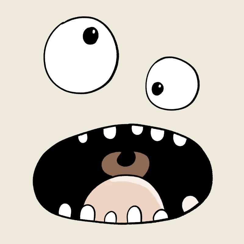 Funny Comic Monster Gesicht