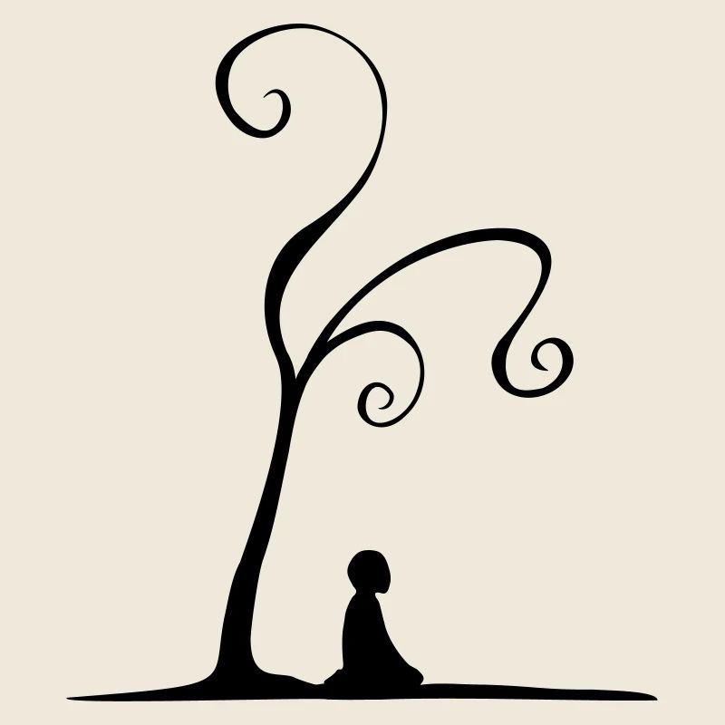 Meditation unter Baum