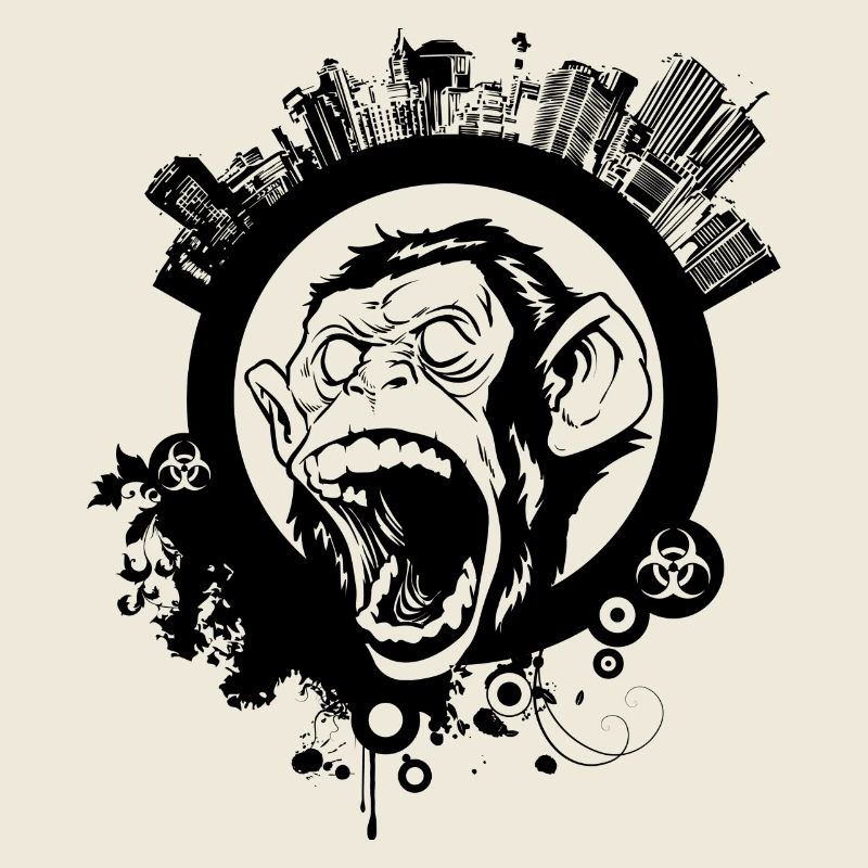 urban, monkey, monkey