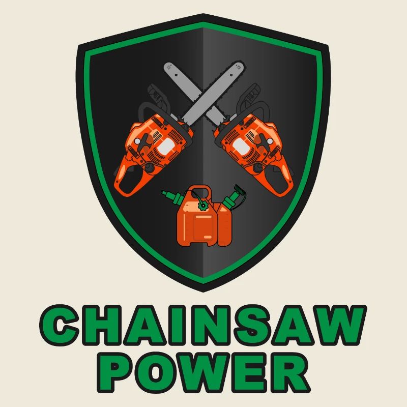 Blason de puissance de tronçonneuse - Boîte combi de carburant