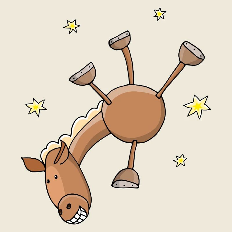 Pferd macht Handstand Endlich Geburtstag