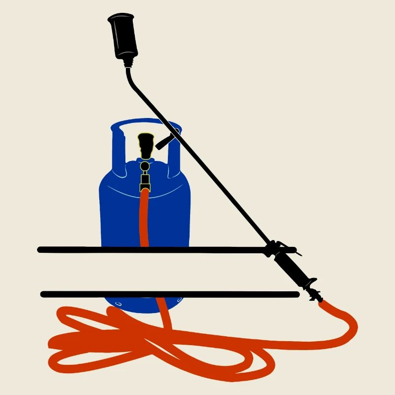 Dachdeckerfirma Monogram Logo Gasflasche