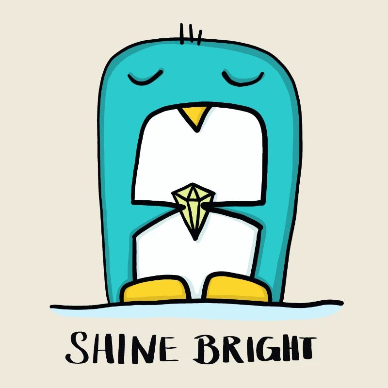 Shine bright - Penguin with diamond