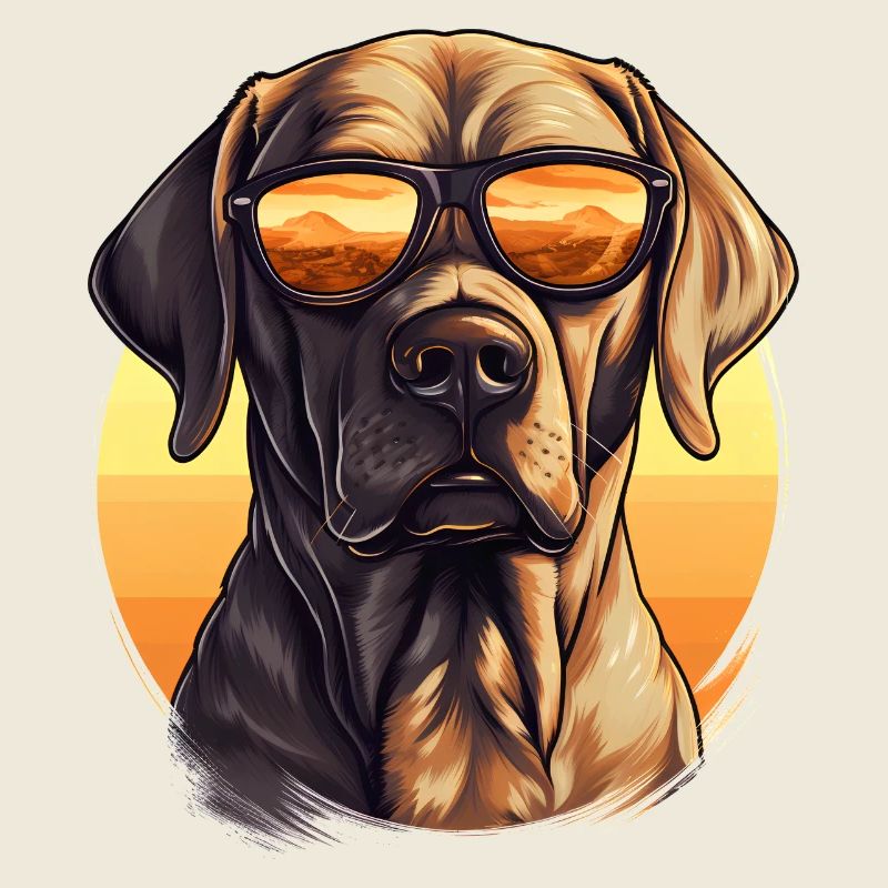 Labrador mit Sonnenbrille