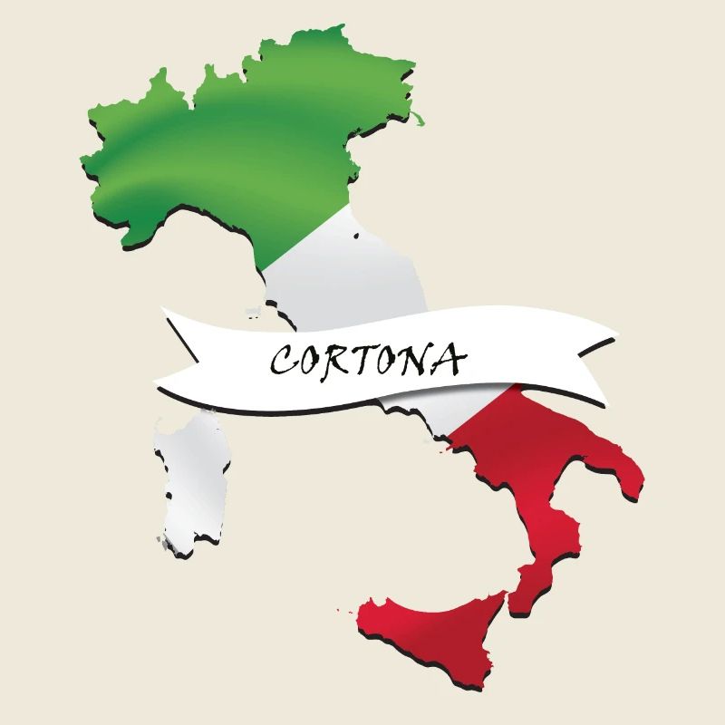 Italy map Cortona