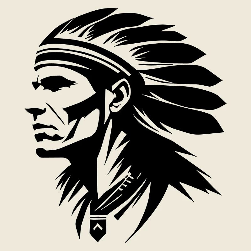 Indianer Häuptling mit Federn