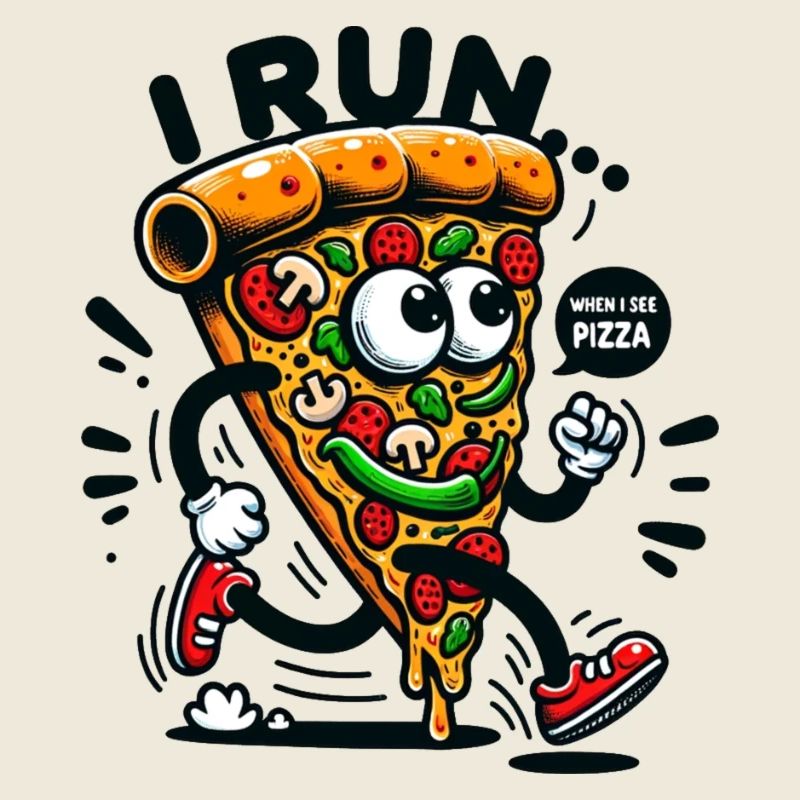 I run when I see Pizza