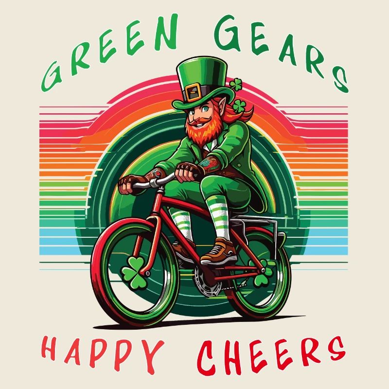 Leprechaun Radfahren St. Patrick's Day Design