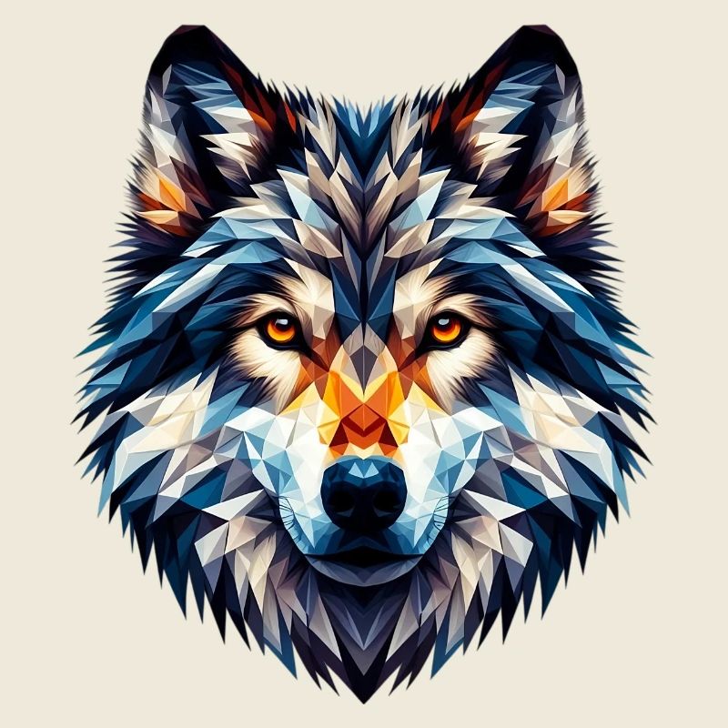Polygonaler Wolf