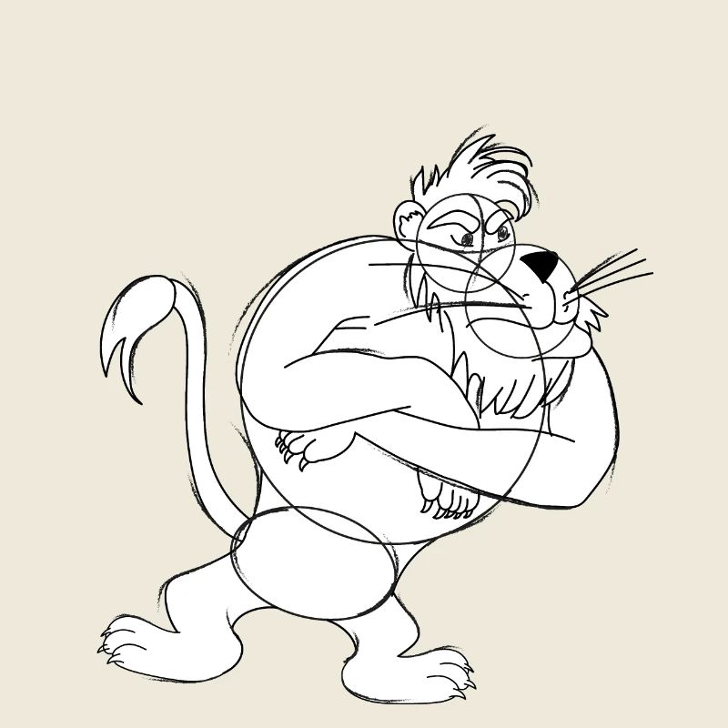 lion enervé