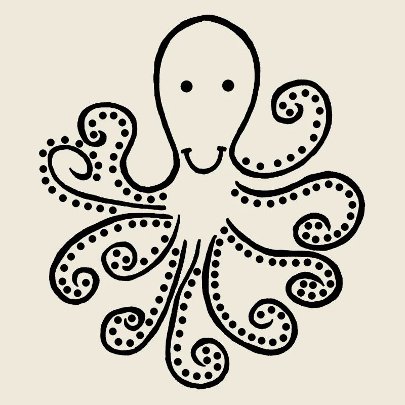 Strange black octopus