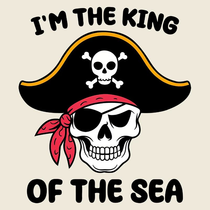 Pirate skull with eye patch