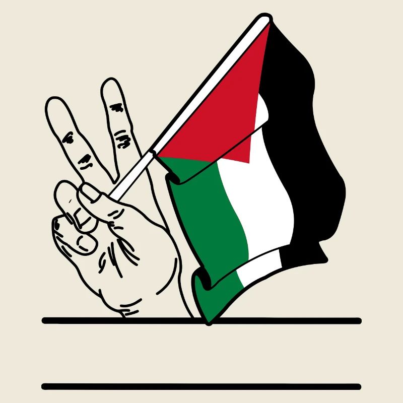 Drapeau Palestine paix signe texte espace