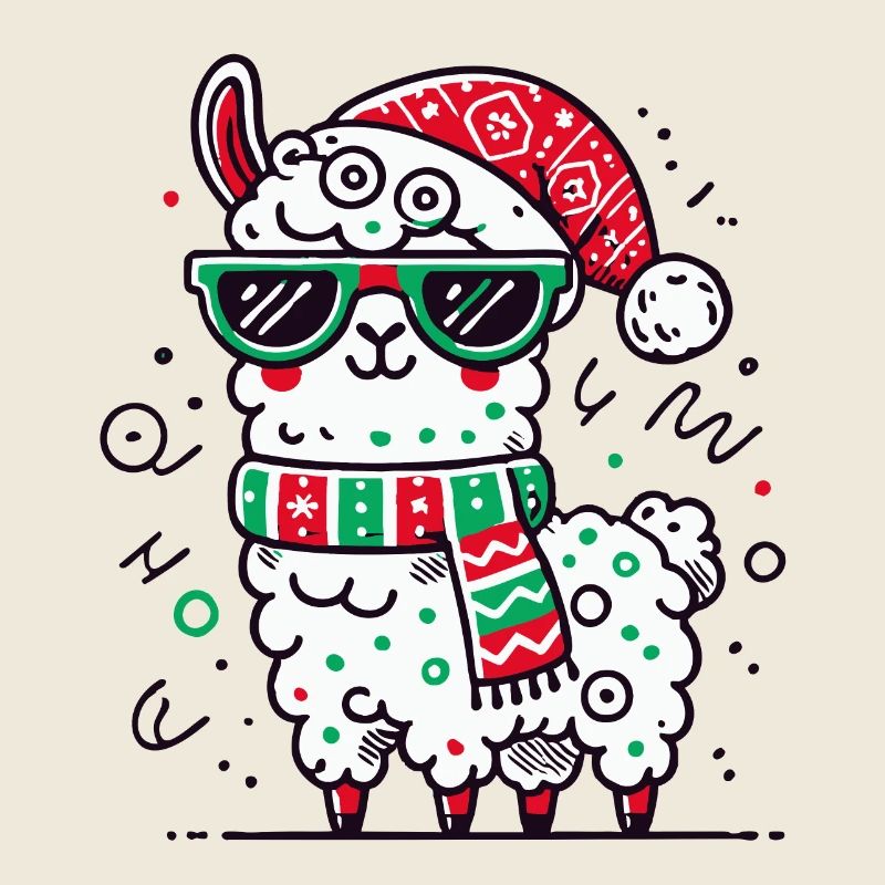 Weihnachtslama – Lustig und Cool
