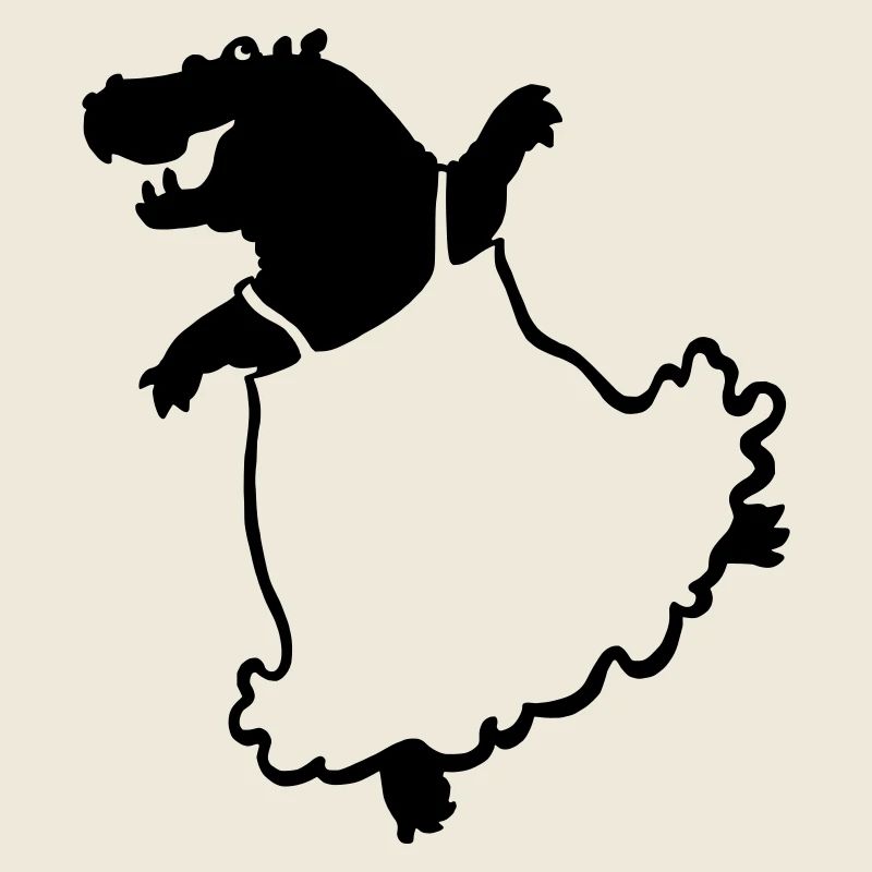 tanzendes Nilpferd im Kleid