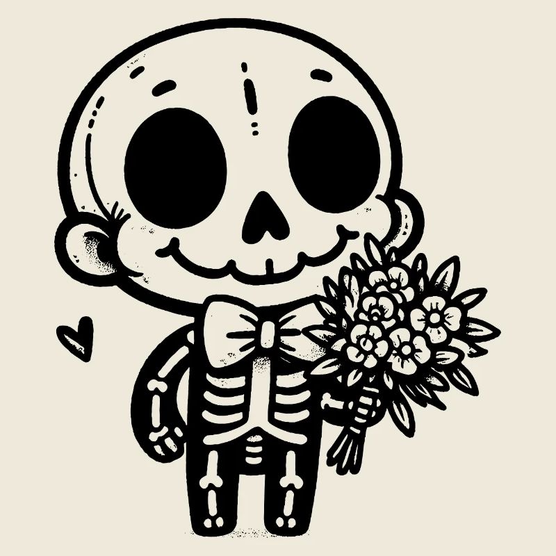 Skeleton & Flowers