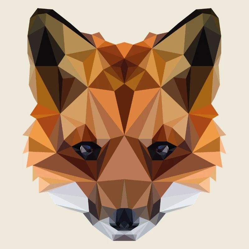 Fuchs Geometrisch – Polygon Art