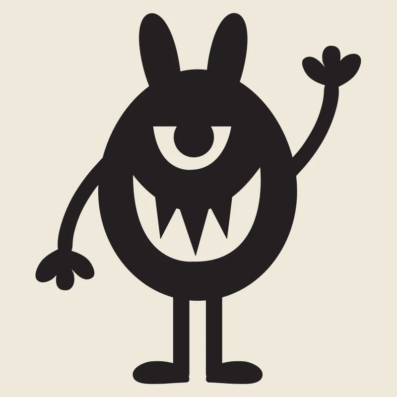 Mignon Happy Monster Style de dessin animé