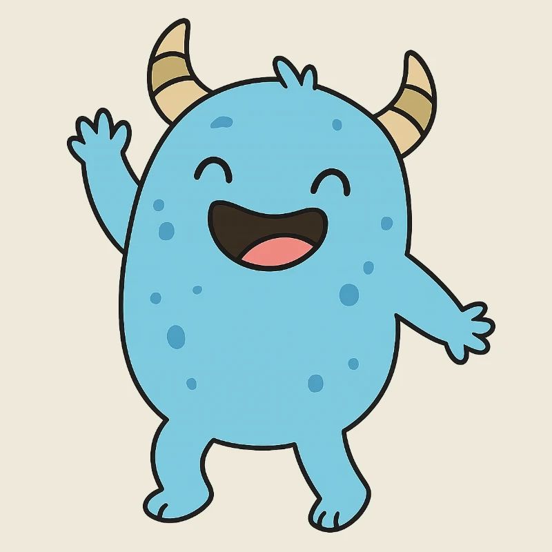 petit monstre bleu