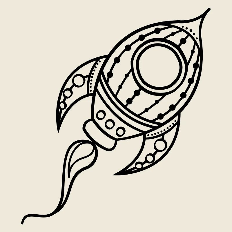 Fusée Doodle Voyage dans l’espace