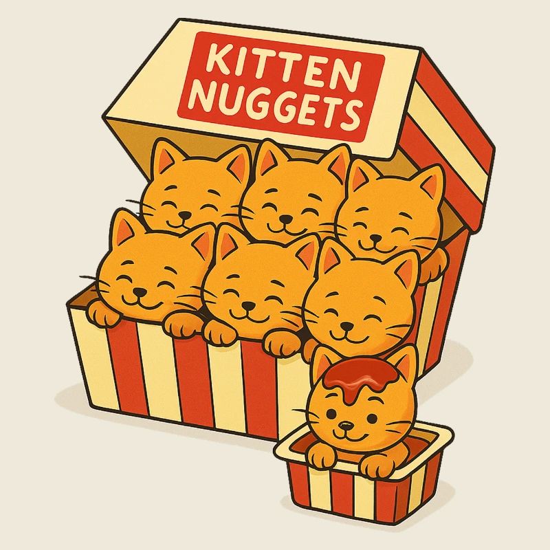 Chaton coloré dans une boîte à jouets