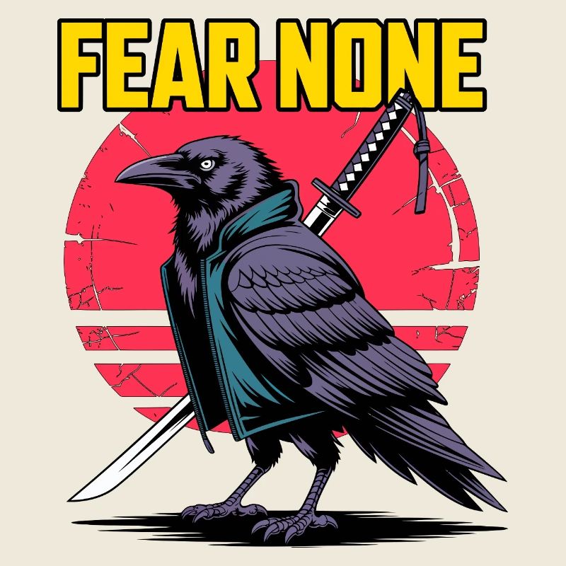Samurai Raven Fear None Design