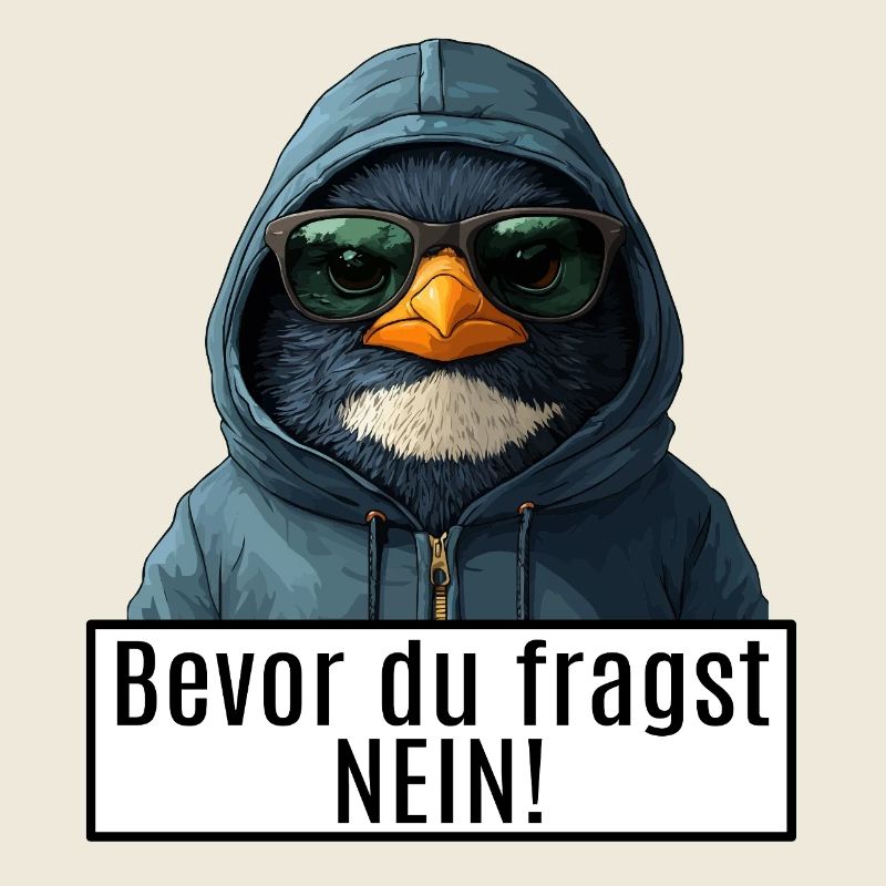 Pingouin gris avec lunettes de soleil et sweat à capuche