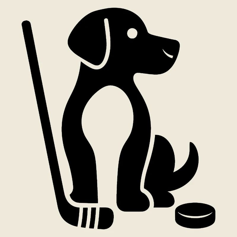 Teckel Beagle Maître Maître De Hockey sur Glace