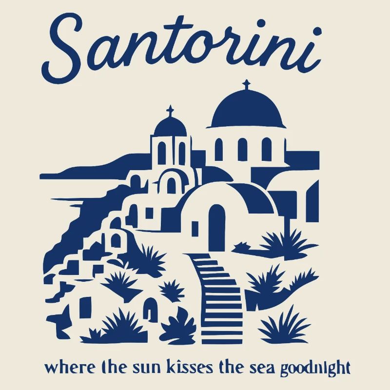 Santorini Sunsets Mountainscape Design