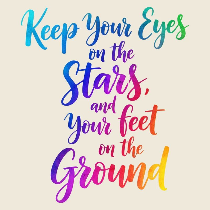 Inspirational Quote with Starry Gradient