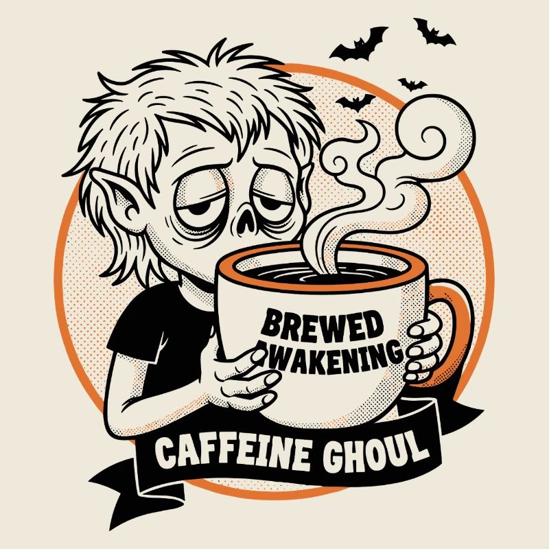 Spukende Kaffeetasse Illustration