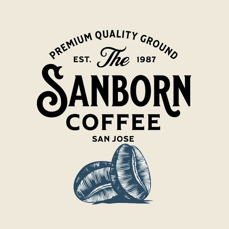 Blaue Kaffeebohnen Illustration