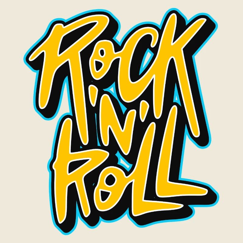 Graffiti Rock 'n' Roll Text-Logo