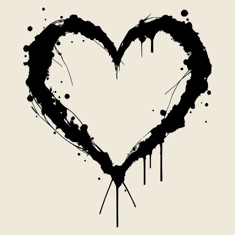 Cœur Noir, Saint-Valentin, Amour
